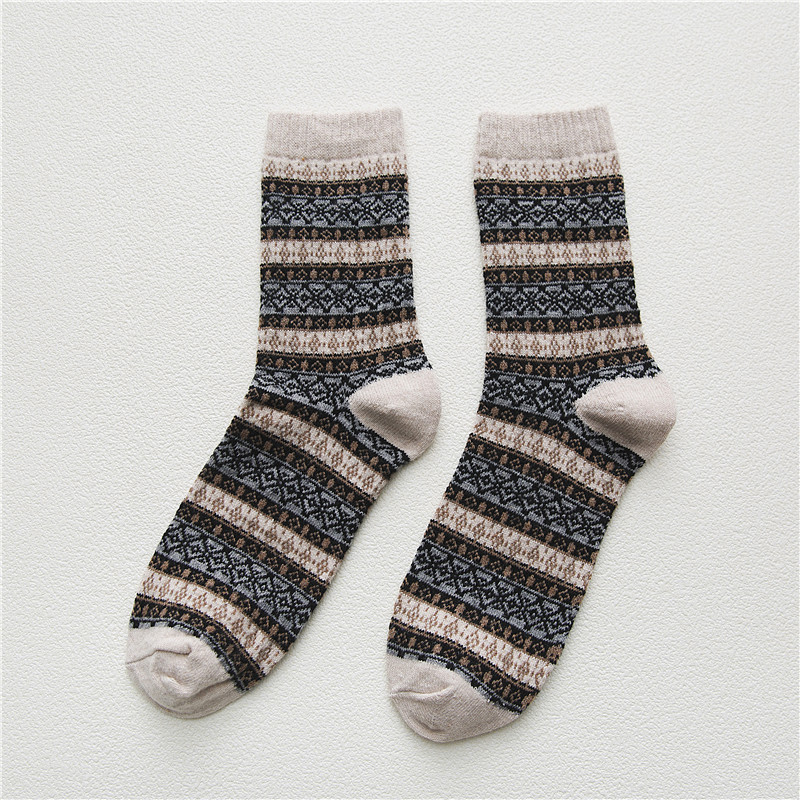 Thick Warm Men Wool Socks Men Ankle Socks Retro Dual Socks